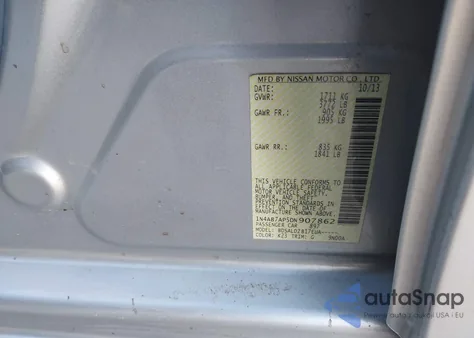 2013 Nissan Sentra Sv z USA, uszkodzony, nr VIN 1N4AB7AP5DN907862